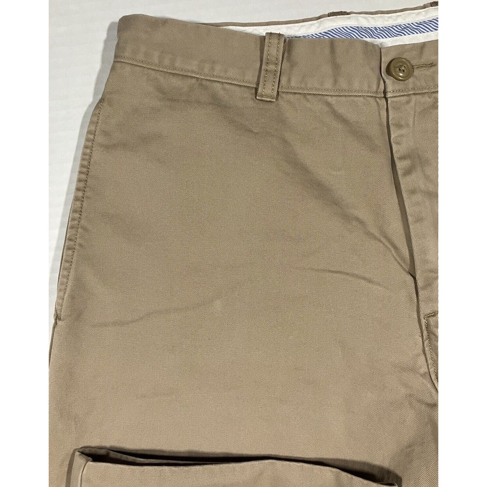 J Crew Pants Essential Chino Tan Khaki Flat Front Slash Pockets Men Size 32 X 29 - Picture 8 of 13